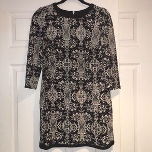 Women’s printed B&W dress